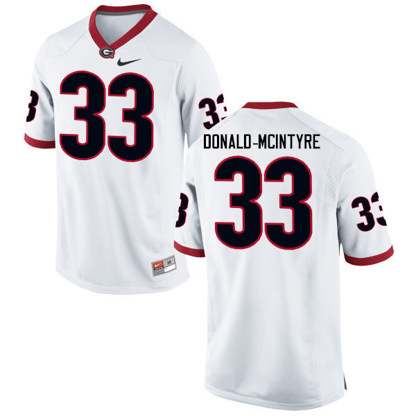 Men Georgia Bulldogs #33 Ian Donald-McIntyre College Football Jerseys-White